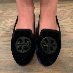 Tory Burch Size 7 Quilted Blue Billy Shoes